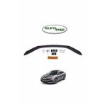 İtibar Honda Civic 10 Ön Kaput Koruma Rüzgarlığı 3mm Akrilik (ABS) Parlak Siyah Deflektör 2016->