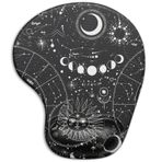 ITNRSIIET Bilek Desteği Jeli ile Ergonomik Mouse Pad, Dizüstü Bilgisayar için Bilek Desteği, Ofis ve Ev için Kaymaz PU Tabanlı Ağrı kesici Mousepad Gökyüzü Ruhu
