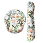 ITNRSIIET Bilek Destekli Oyun Mouse Matı, Bilek Desteği Klavye ve Mouse Pad Bilek Desteği Seti, Ergonomik Mousepad Pürüzsüz Su Geçirmez Likra Yüzey, Kaymaz PU Taban, Çiçekli