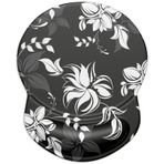 ITNRSIIET Jel Bilek Destekli Ergonomik Mouse Pad Küçük Bilek Desteği Pürüzsüz Yüzey Kaymaz PU Taban Rahat Ofis Malzemeleri Ağrı Kesici, 8,7 x 7,25 inç, Euporean Desen