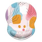 ITNRSIIET Jel Bilek Destekli Ergonomik Mouse Pad Küçük Bilek Desteği Pürüzsüz Yüzey Kaymaz PU Taban Rahat Ofis Malzemeleri Ağrı Kesici, 8,7 x 7,25 inç, Sanat Tarzı Desen