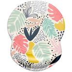 ITNRSIIET Jel Bilek Destekli Ergonomik Mouse Pad Küçük Bilek Desteği Pürüzsüz Yüzey Kaymaz PU Taban Rahat Ofis Malzemeleri Ağrı Kesici, 8,7 x 7,25 inç, Soyut Çiçek