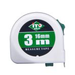 İto Kilit 12’li Set - Darbeye Dayanıklı Şerit Metre 3m x 16MM - Kemer Klipsli