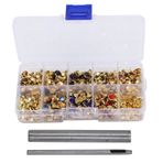 Itonash 8mm Yapay Elmas Perçin Seti Renkli DIY Çanta Şapka Giyim Ayakkabı Dekorasyon Aksesuarları, Saklama Kutusu Ile 9 Renk, El Yapımı DIY Üretimi Için Yüksek Kaliteli Pirinç Malzeme