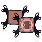 Itonash CPU Soğutucu Radyatör, PC Sıvı Soğutucu, Bilgisayar PC CPU Su Soğutma Bloğu Intel 775/1150 / 1155,1366 AMD AM2 / AM3 / AM3 +, 50 mm Bakır Taban için
