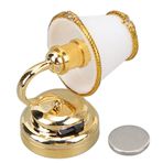 Itonash Dollhouse Minyatür Duvar Lambası Metal Mini LED Aplik Vintage Stil 1:12 Dollhouse Dekorasyon, Dollhouse Için CR1632 Pil Ile Sıcak Işık, Oda Kutusu, Ev Modeli