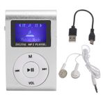 Itonash Mp3 Çalarlar, Taşınabilir Mini Mp3 Müzik Çalar Spor Backclip Lcd Ekran Mp3 Desteği Hafıza Kartı (Gümüş)