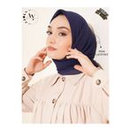 its AY shop Tesettür Kadın Bambu Kraş Pers Lacivert Eşarp