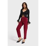 it's basic Kadın Bordo Velvet Pantolon, Relax Fit, Esnek Kumaş, 34 Beden