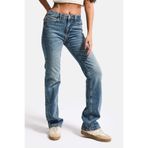it's basic Kadın Düşük Bel Straight Fit Jean, Kot Rengi, 36 Beden,%100 Koton Denim
