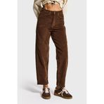 it's basic Kadın Relax Fit Velvet Kadife Pantolon, Kahverengi, 42 Beden