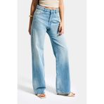 it's basic Kadın Straight Fit Yüksek Bel Denim Jean, Kot Rengi, 40 Beden