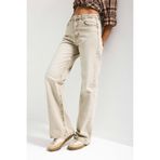 it's basic Kadın Taş Renk Straight Fit Yüksek Bel Denim Jean, 42 Beden