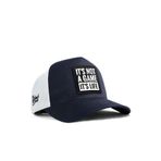 It's Not A Game It's Life Logolu Lacivert-Beyaz Trucker Şapka