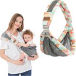 Iulonee Ayarlanabilir Ergonomik Bebek Sling Taşıyıcı Nefes Alabilir, Tek Omuzda Taşınabilir