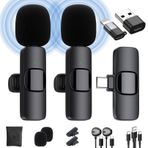 IUMAKEVP iPhone/Android Telefon/Dizüstü Bilgisayar için Kablosuz Yaka Mikrofon, Video Kaydı, Canlı Yayın, Röportaj, TikTok, YouTube için Otomatik Gürültü Azaltma ile Yaka Mikrofonunda Tak-Çalıştır