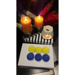 iv candles 48 Adet Beyaz Kırmızı Tealight Teneke Mum Kırmızı Yeşil