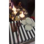 Iv Candles 6'lı Beyaz Maxi Büyük Boy Tealight Teneke Mum - 6 Adet