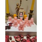 Iv Candles Babyshower 30 Adet Pembe Ayıcık Mum