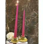 Iv Candles Bougie Candelabre 3'lü Fuşya Pembesi Büyük Boy Şamdan Mumu