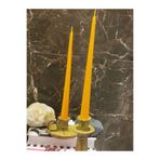 iv candles Bougie Candelabre 3'lü Turuncu Büyük Boy Şamdan Mumu Turuncu