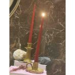 Iv Candles Candlestick 3'lü Kırmızı Büyük Boy Şamdan Mumu - 3 Adet