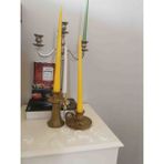 Iv Candles Candlestick 3'Lü Sarı Büyük Boy Şamdan Mumu