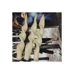 iv candles Homedecor 3 Adet Büyük Burgulu Mum Beyaz