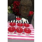 Iv Candles Homedecor 6'lı Kırmızı Maxi Büyük Boy Tealight Teneke Mum - 6 adet