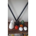 iv candles Iv Candles 3'lü Küçük Halloween Kabak Mum Kırmızı,Beyaz,Turuncu