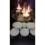 iv candles Iv Candles 6'lı Beyaz Tealight Maxi Büyük Boy Mum Beyaz