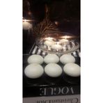 iv candles Iv Candles Beyaz 6'lı Maxi Büyük Boy Suda Yüzen Mum BEYAZ