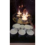 iv candles Iv Candles Beyaz Büyük Tealight 12'li Mum Beyaz