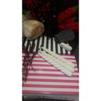 iv candles Iv Candles Homedecor 3'lü Beyaz Burgulu Şamdan Mumu Beyaz