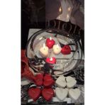 Iv Candles Sevgililer Günü Kalpli 10 Lu Mum - Beyaz - 10 Adet
