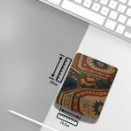 Ivart 90'lar Halı Deseni ve Araba Baskılı Bileklik Destekli Dikdörtgen Mouse Pad - Çok Renkli
