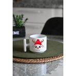 Ivart Kişiye Özel Yılbaşı Çocuk Geyik Tasarım Baskılı Premium Porselen T Kulplu Kupa-Yılbaşı Hediyesi - 001 - Beyaz - 300 ml