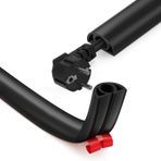 IVEOPPE Kablo kanalı, kendinden yapışkanlı, esnek kablo koruması, 3 m x 25 mm x 13 mm, esnek kablo kanalı, zemin düz, kablo kanalı, ev, ofis, okul, depo için esnek (1 kalın kablo / 3 m, siyah)