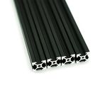 Iverntech 4 adet 400mm 2020 V tipi siyah avrupa standardı eloksallı lineer ray alüminyum profil ekstrüzyon DIY 3D yazıcı ve CNC makinesi
