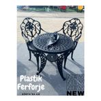 IVF Ceritti Isparta Model Ferforje Görünümlü 60 Cm Çap Plastik Masa Ve Sandalye Balkon Takım 2 Sandalye 1 Masa
