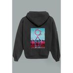 IvırZıvır IVRZVR12 Unisex Siyah Squid Game Sırt Baskılı Sweatshirt