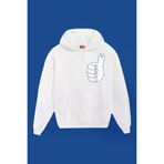 IvırZıvır IVRZVR42 Unisex Beyaz Merci Baskılı Sweatshirt
