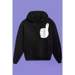 IvırZıvır IVRZVR42 Unisex Siyah Merci Baskılı Sweatshirt