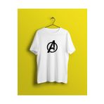 IvırZıvır Unisex Beyaz Avengers Baskılı T-shirt SB-17