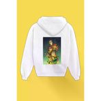 IvırZıvır Unisex Beyaz Scooby Doo Sırt Baskılı Sweatshirt IVRZVR74