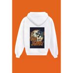 IvırZıvır Unisex Beyaz Tom And Jerry Sırt Baskılı Sweatshirt IVRZVR89