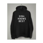 IvırZıvır Unisex Siyah Brooklyn Nine- Nine Gına Knows Best Baskılı Sweatshirt SB-244