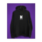 IvırZıvır Unisex Siyah Bts Baskılı Sweatshirt SB-264