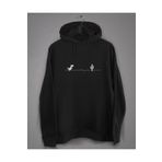 IvırZıvır Unisex Siyah Internetsiz Dinozor Baskılı Sweatshirt SB-266