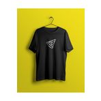 IvırZıvır Unisex Siyah Pizza Baskılı T-shirt ŞB-02
